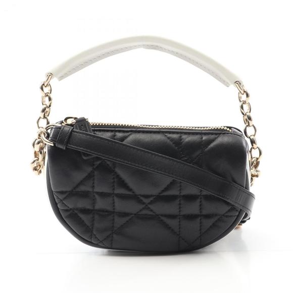 Christian Dior Dior Vibe Micro Hobo Shoulder Bag, Leather, Women's, Black/Whi... - Picture 1 of 8
